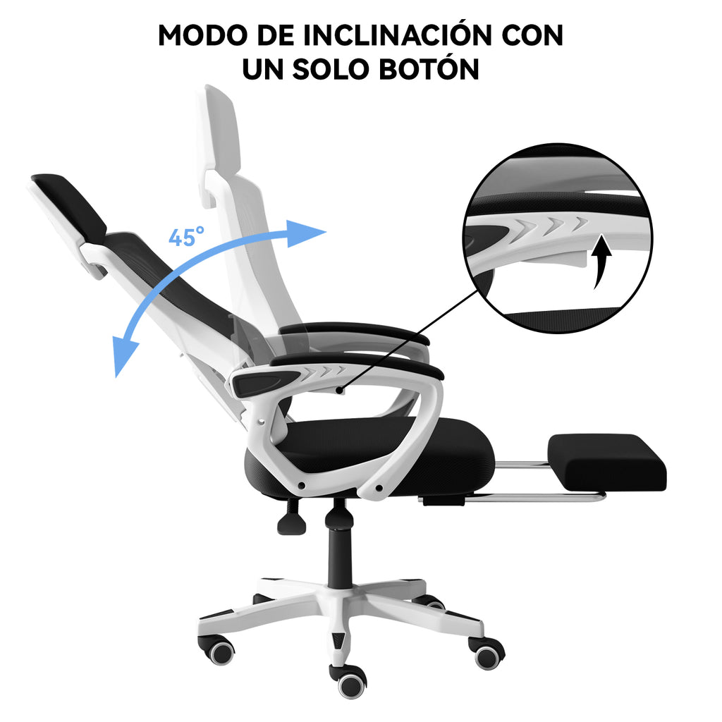 VIDITA|Silla de esports  | Silla multifuncional | Espalda ajustable de 145° | Tecnología altamente transpirable | Varilla de aire con certificación internacional SGS | Ideal para estudios, oficinas y dormitorios, también apta para esports