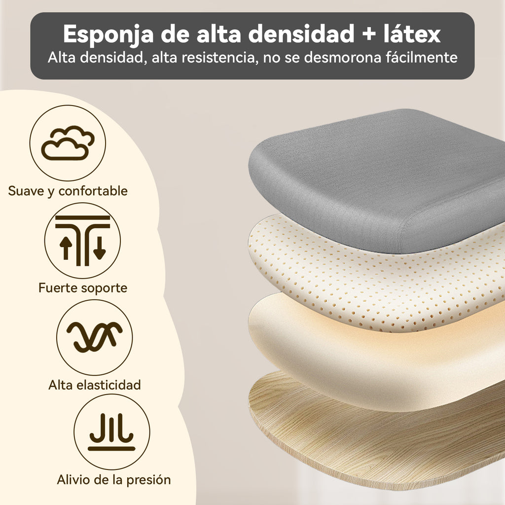 Silla de Oficina Ergonómica de Malla Transpirable, Silla de Escritorio Ajustable con Reposabrazos para Home Office, Color Gris