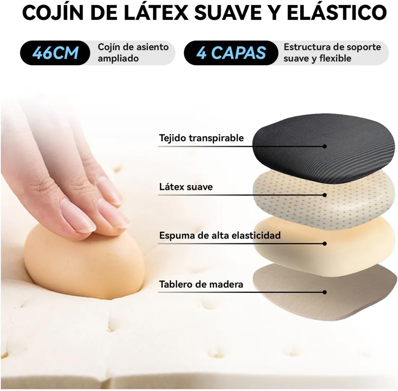 VIDITA|Silla ergonómica de oficina con tela de malla transpirable negra, estructura resistente, altura ajustable, giro de 360°, ruedas de PU silenciosas y disponible en varios colores.